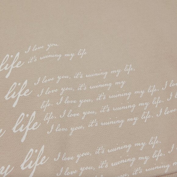 Taylor Swift TTPD "I Love You It's Ruining My Life" Boxy Cropped Crewneck XS New - Picture 2 of 5